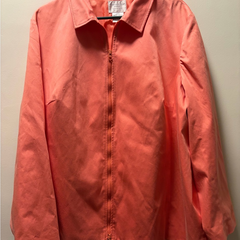 Worthington for J C Penney Women’s 22W Coral Zip-Up Spring Blazer Jacket NWTS!!